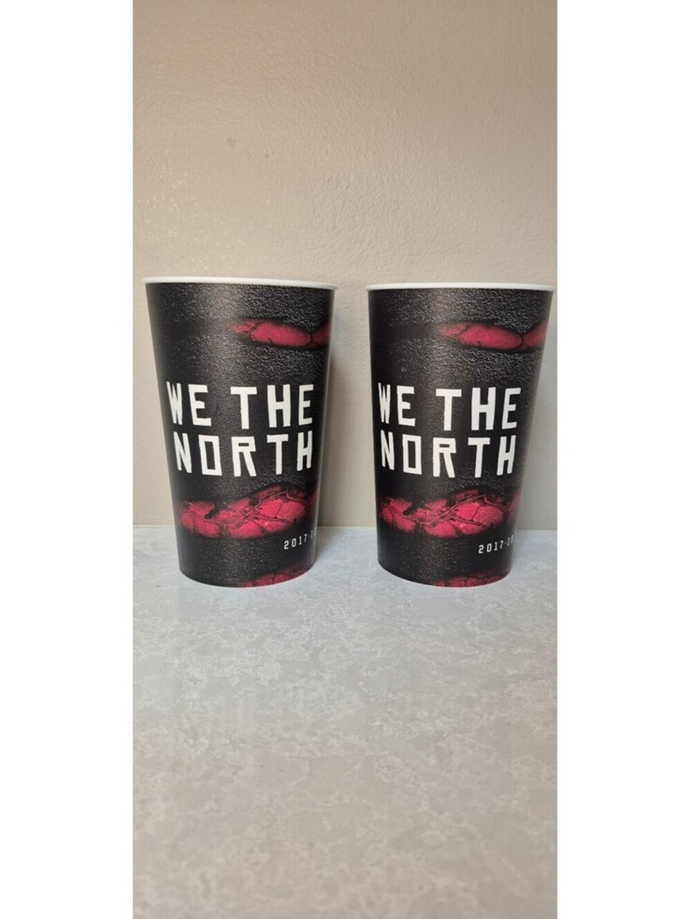 Toronto Raptors plastic drinking cups 2017-18 - set of 2